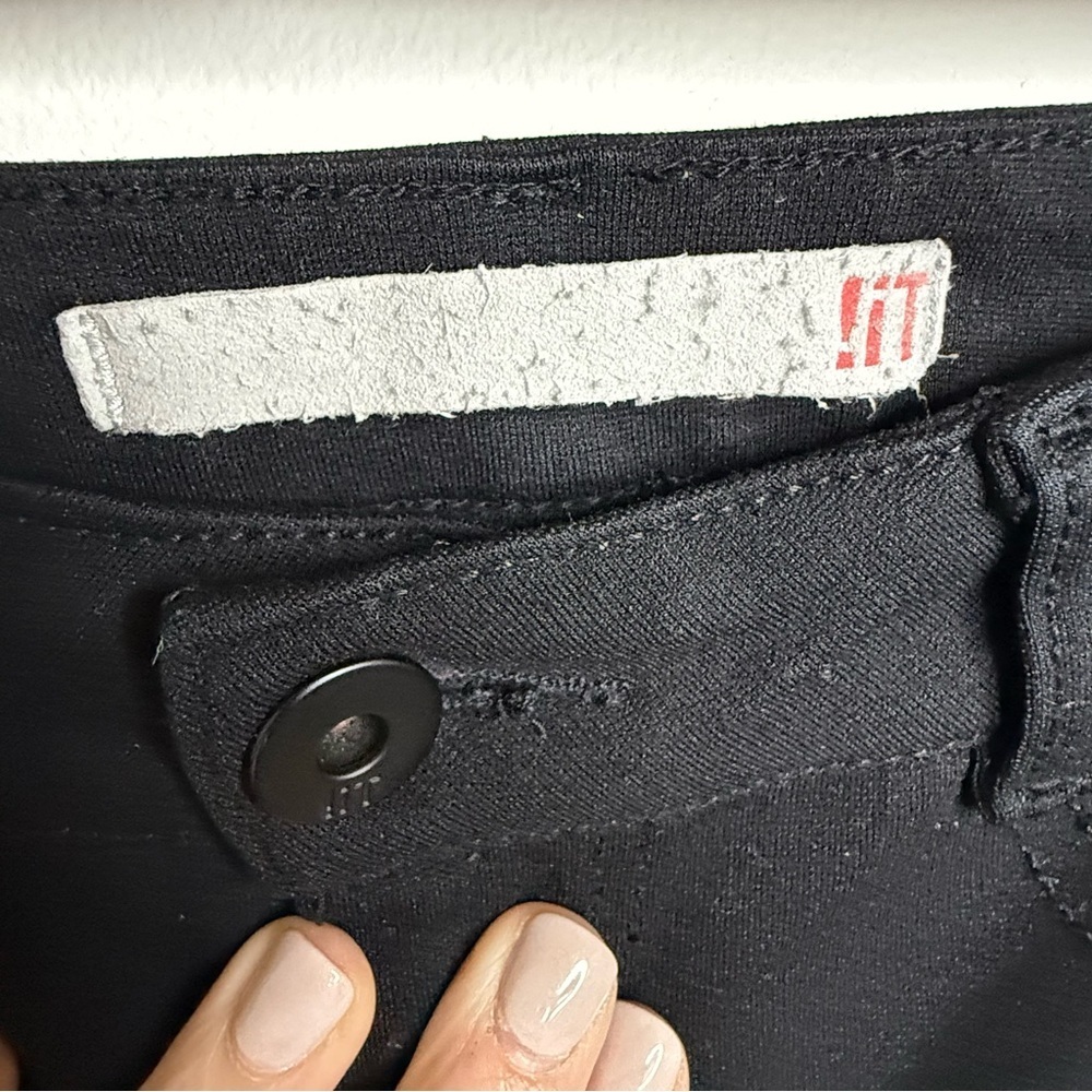 !it jeans | Mid Rise Stretch Leggings with Faux Leather Side Stripe | Sz 28 - Picture 4 of 10